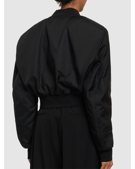 Wardrobe NYC テーラークロップドボンバージャケット Black