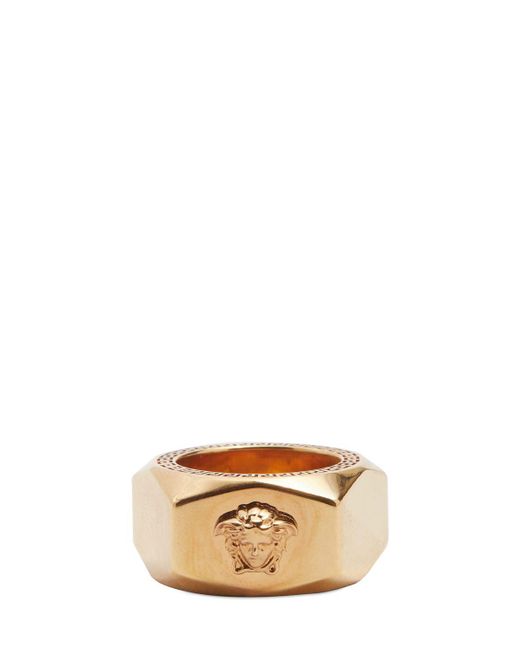 Versace Metallic Medusa Squared Ring