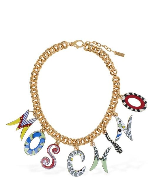 Moschino Emaillierte Halskette "" in Mettallic | Lyst CH