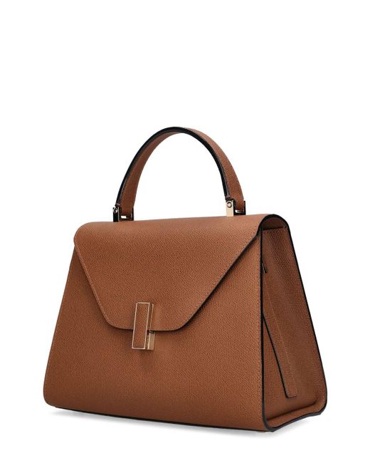 Valextra Brown Medium Iside Soft Grained Leather Bag