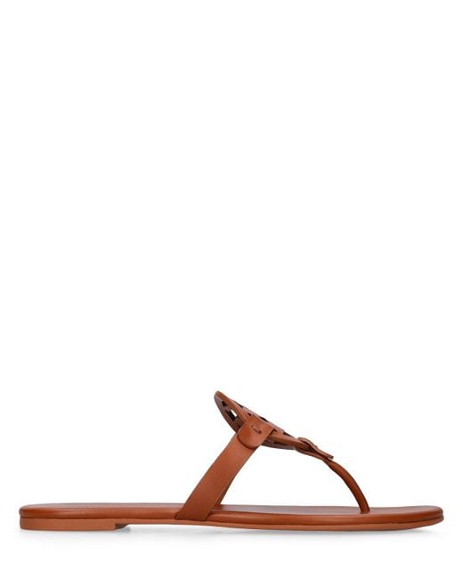 Tory Burch Brown 10mm Hohe Sandalen Aus Leder "miller"