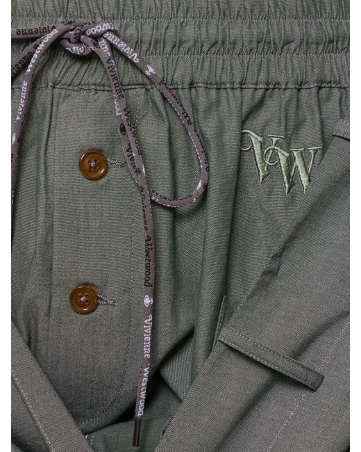 Vivienne Westwood Gray Wreck Cotton Formal Pants for men