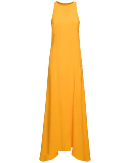 Vestido largo de viscosa Jil Sander de color Yellow