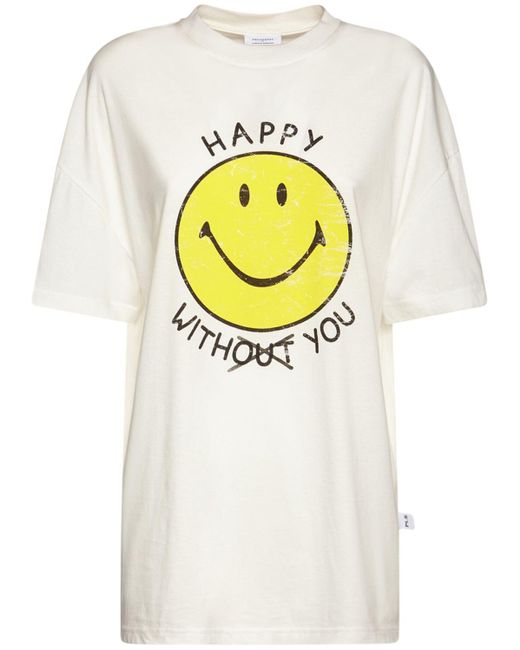 Philosophy Di Lorenzo Serafini Smiley Capsule Jersey Oversized T-shirt in  White - Lyst
