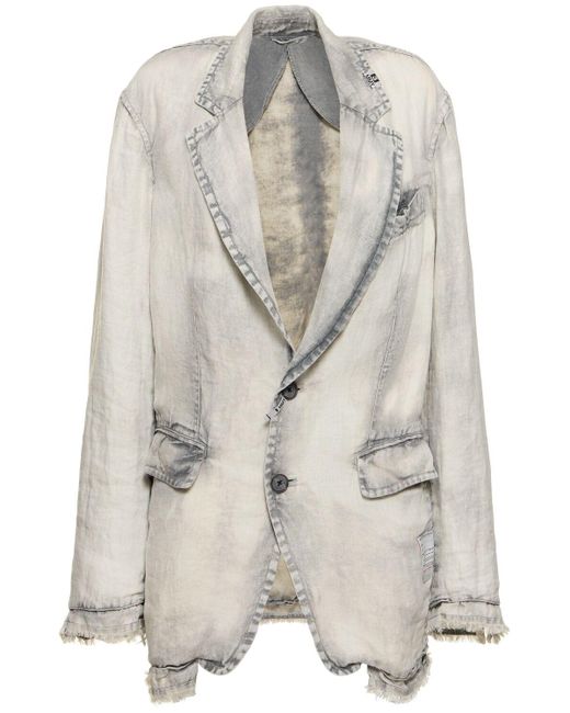 Maison Mihara Yasuhiro White Linen Twill Jacket