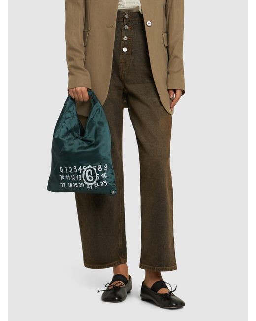 MM6 by Maison Martin Margiela Small Japanese サテントップハンドルバッグ Green