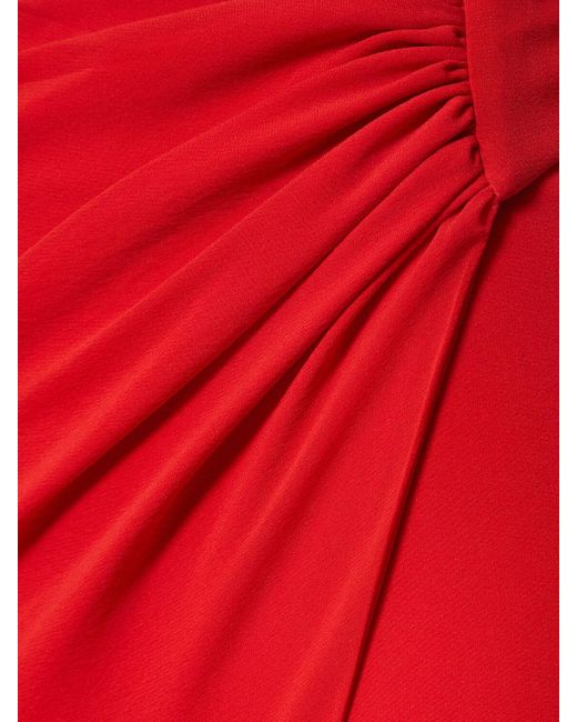 Falda midi de seda stretch ANDAMANE de color Red