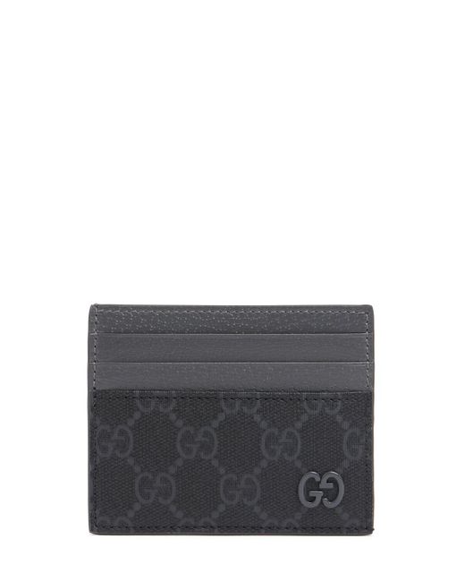 Bicolor gg card case Gucci pour homme en coloris Gray