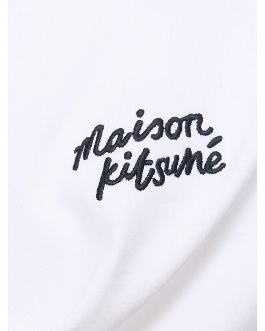 Maison Kitsuné White Maison Kitsuné Script Comfort T-shirt for men