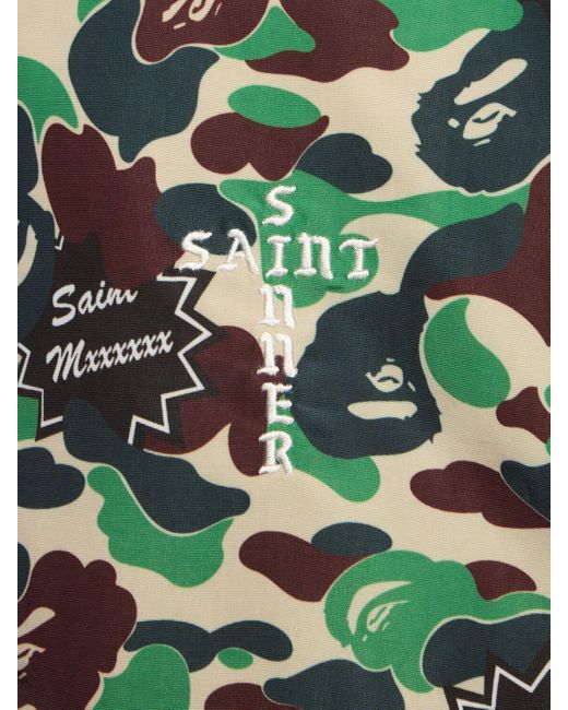 Saint Michael Green A Bathing Ape X Saint Mx6 Zip Jacket for men