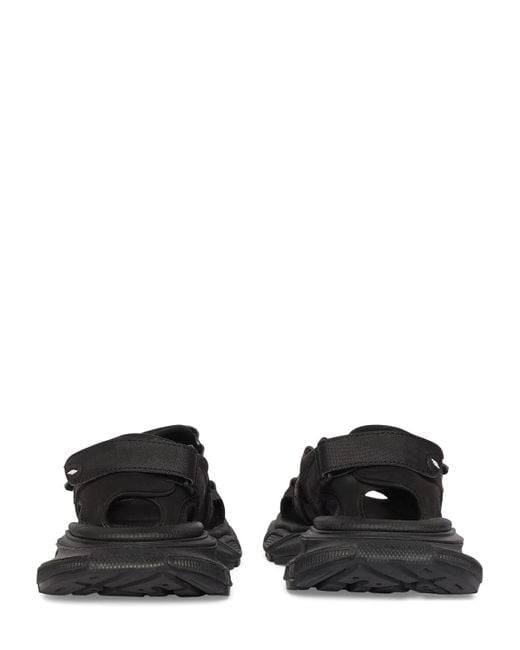 Balenciaga 3XL Sandalen mit Logo-Applikation in Black für Herren