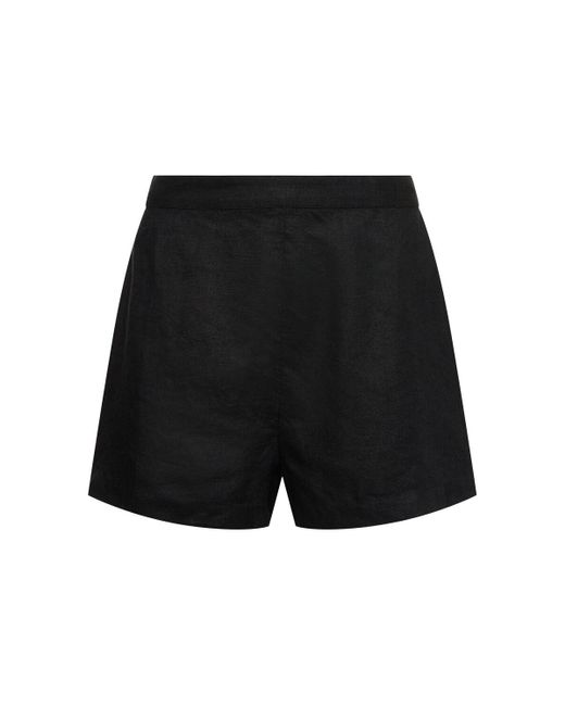 Posse Black Perri Linen Shorts