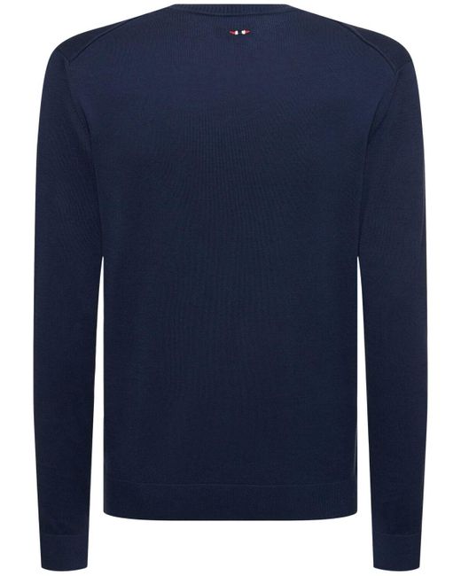Napapijri Blue Decadur 5 Cotton Crewneck Sweater for men