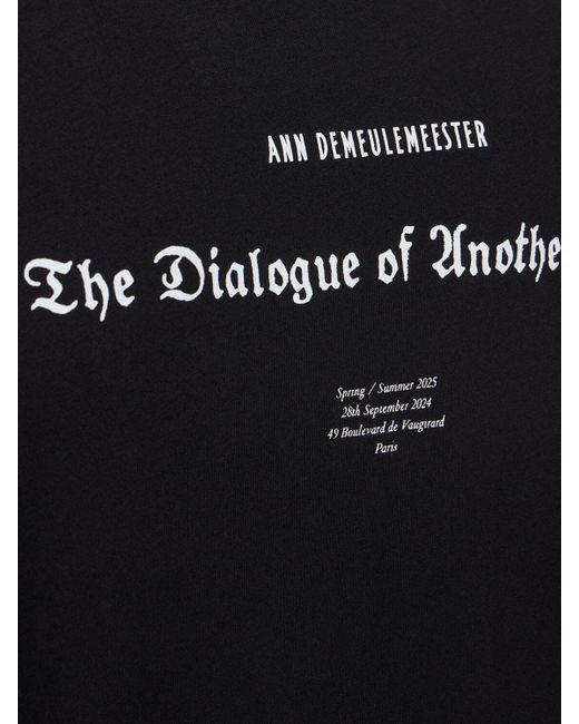 メンズ Ann Demeulemeester Dieter ボクシーフィット コットンtシャツ Black