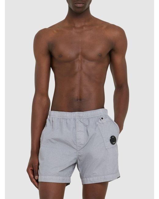 Hombre Bañador Shorts Con Lente C P Company de hombre de color Gray