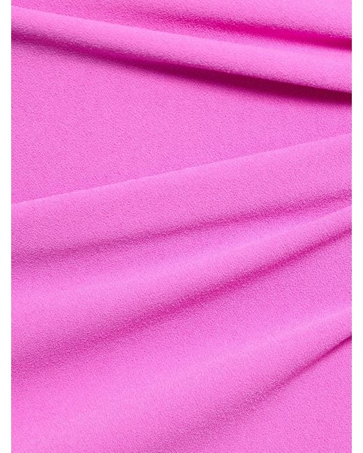 Robe longue en crêpe à col bardot amalie Solace London en coloris Pink