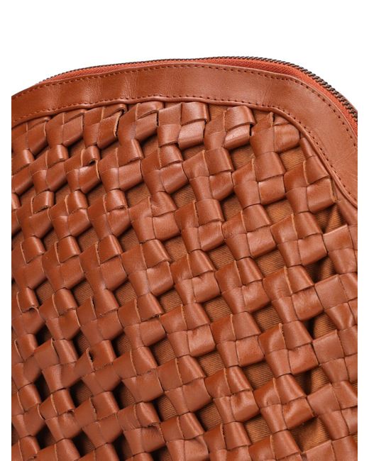 Bembien Brown Carmen Woven Leather Shoulder Bag