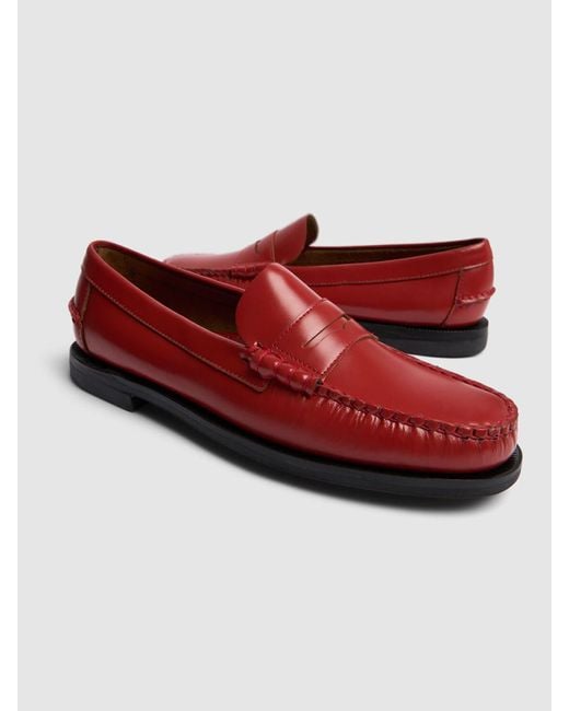 Sebago Red Loafer Aus Leder "classic Dan Pigment"