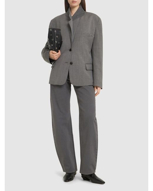 Low Classic Gray Classic Wool Blend Blazer
