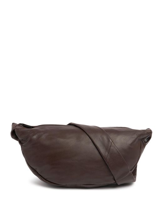 St. Agni Brown Small Crescent Leather Bag