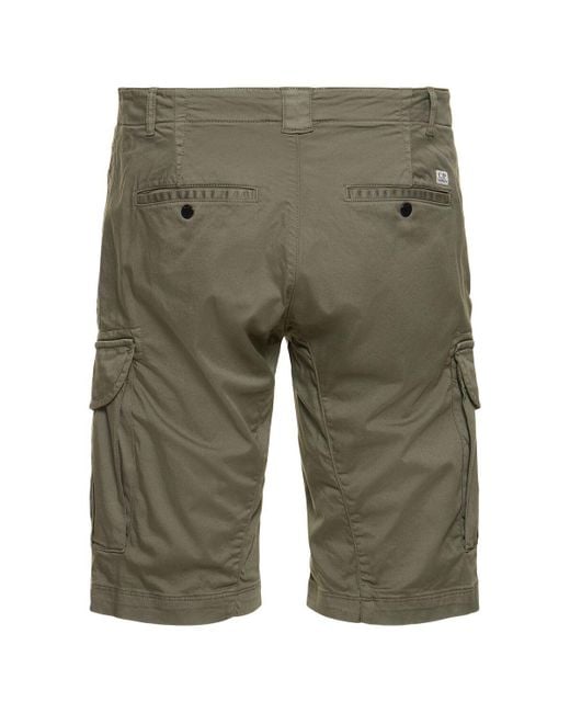 Shorts cargo de algodón stretch C P Company de hombre de color Green