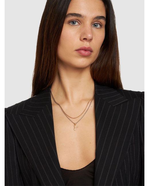 Versace Metallic Double Wrapped Collar Necklace
