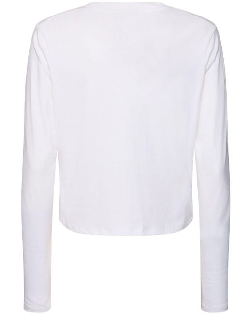 Loulou de Saison White Langarmshirt Aus Bio-baumwolle "masal"