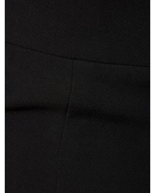 Vestido midi asimetrico de lana y seda Roland Mouret de color Black