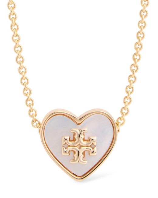 Tory Burch Natural Kira Heart Pendant Necklace