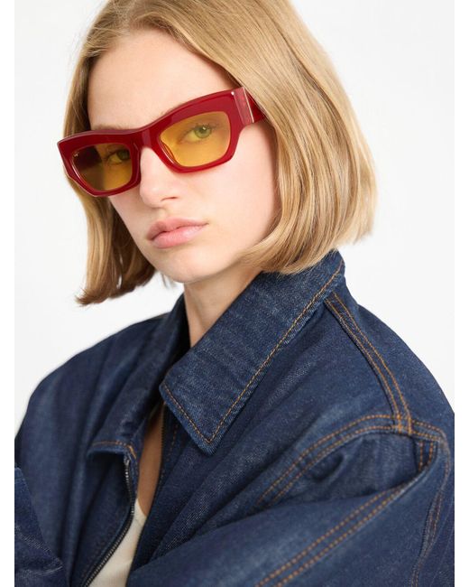 FLATLIST EYEWEAR Pink Damen Sonnenbrille Aus Acetat „Sunflower Shade 03“