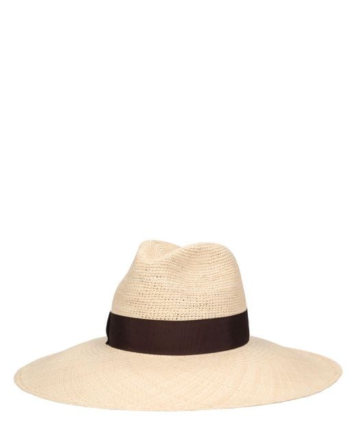 Borsalino Natural Sophie Semi-crochet Straw Panama Hat