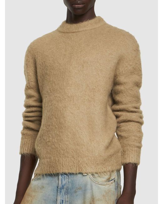 Acne Natural Wool And Mohair-blend Sweater for men