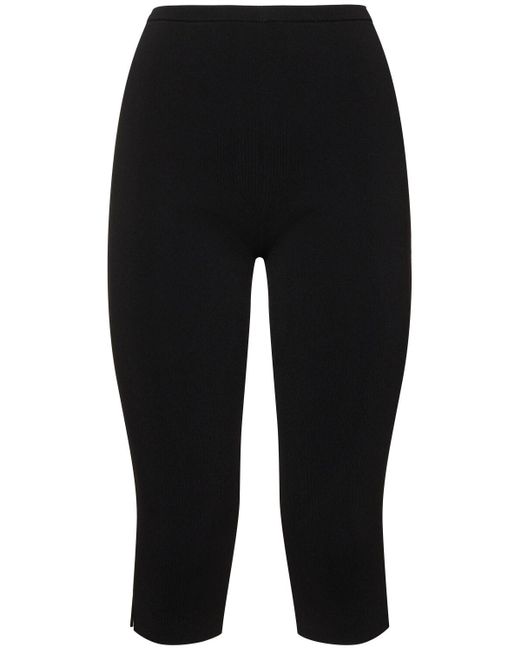 Totême  Black Damen Kompakte Capri-Hose Mit Strickmuster