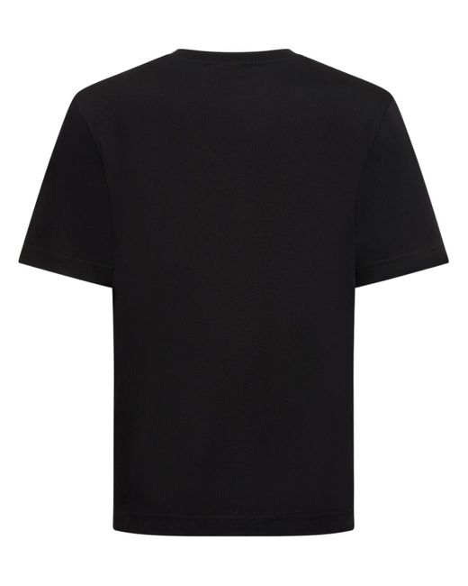 Missoni Black Logo Embroidery Cotton Jersey T-Shirt for men