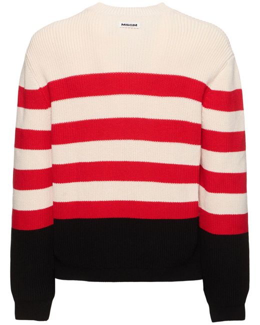 Uomo Maglia di MSGM in Red da Uomo