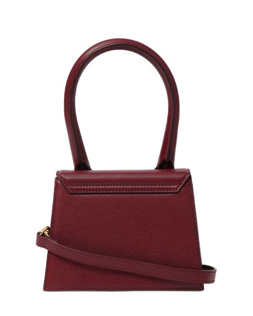 Jacquemus Red Le Chiquito Moyen Smooth Leather Bag