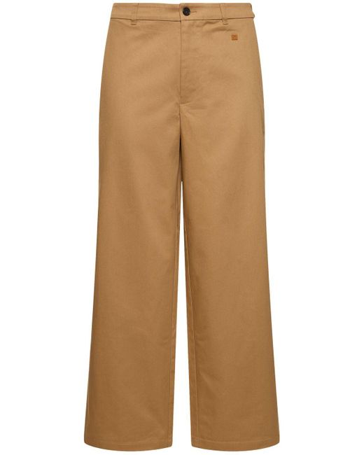 Acne Natural Pablo Cotton Workwear Pants for men