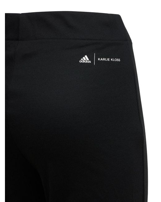 adidas Originals Karlie Kloss High Waist Flared Pants in Black