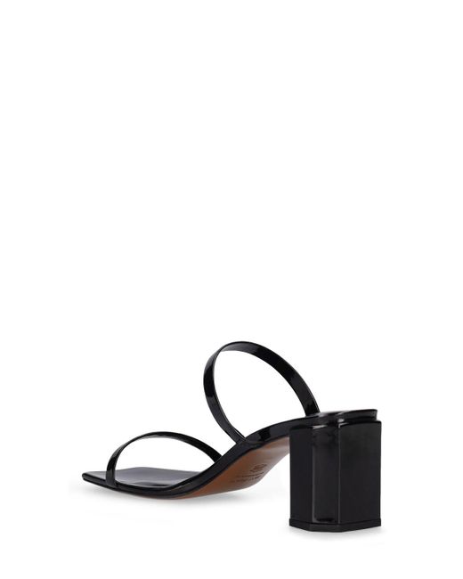 By Far Black 70mm Tanya Patent Leather Mules