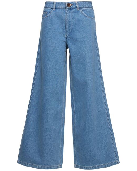 Soeur Blue Alexis Low Rise Wide Jeans