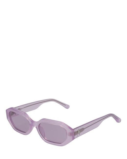 The Attico Purple Irene Squared Acetate Sunglasses