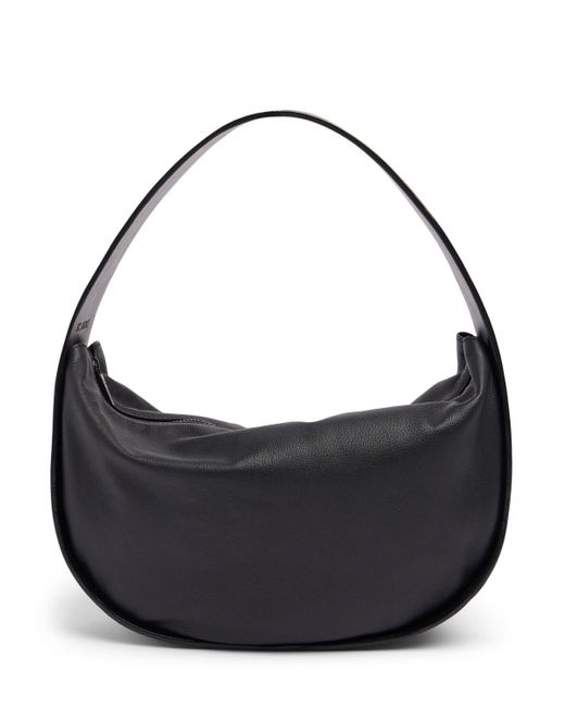 St. Agni Black Soft Arc Leather Shoulder Bag