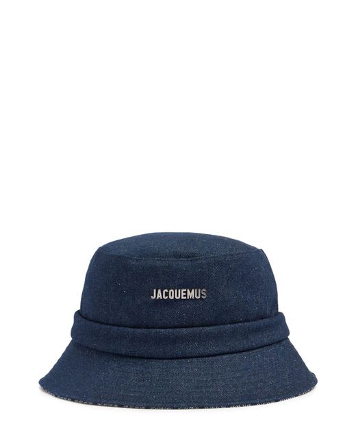 Jacquemus Blue Le Bob Gadjo Cotton Logo Bucket Hat