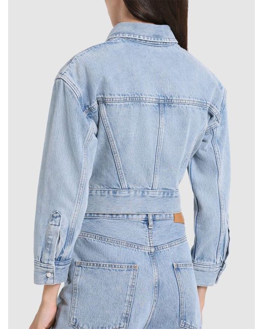 Wardrobe NYC Blue Cropped Denim Jacket