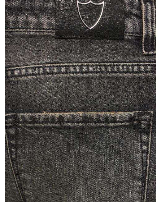 HTC 16cm Slim Stretch Cotton Denim Jeans in Grey for Men | Lyst UK