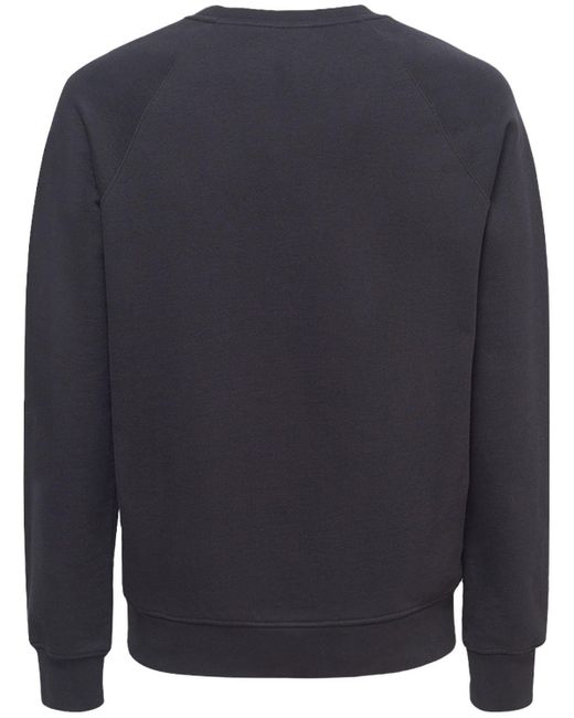 Balmain Blue Logo Detail Flocked Sweatshirt for men