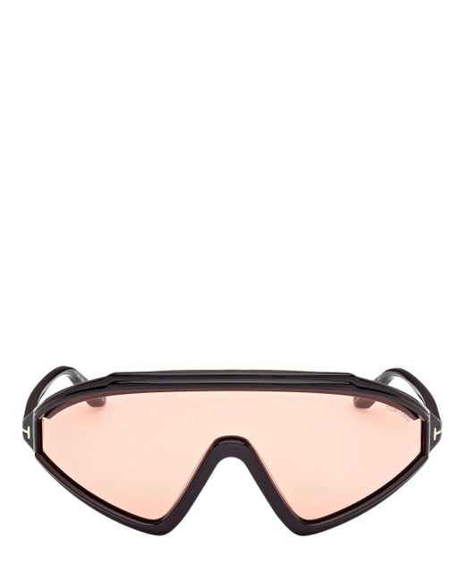 Gafas de sol tipo máscara Tom Ford de color Pink