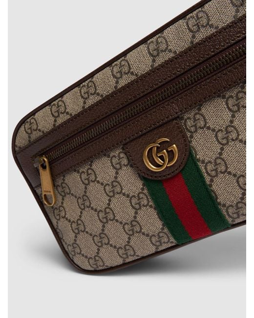 Gucci Brown Ophidia gg Canvas Belt Bag for men