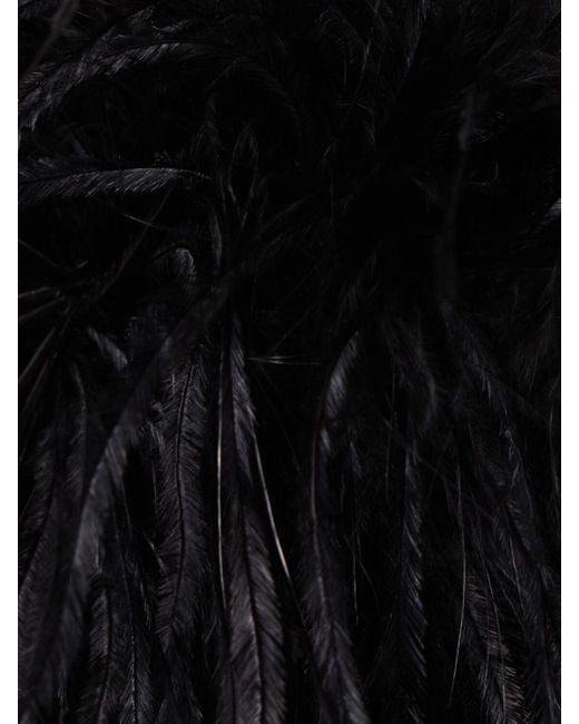 16Arlington Black Damen Top Aus Viskosemischung Mit Federn „Uscilla“