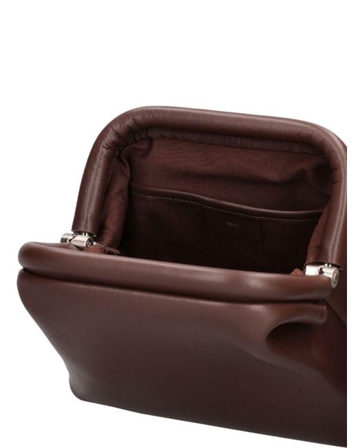 OSOI Brown Mini Brot Leather Shoulder Bag